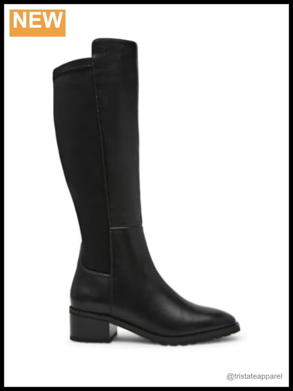 Faux Leather Over the Knee Boots, iFlex Comfort, Block Heel Round Toe Zip